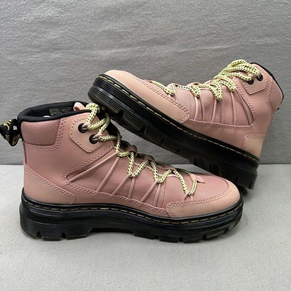 Dr. Martens Buwick Womens Size 8 Boots Combat Peach Leather Extra Tough Lace Up - Picture 5 of 9